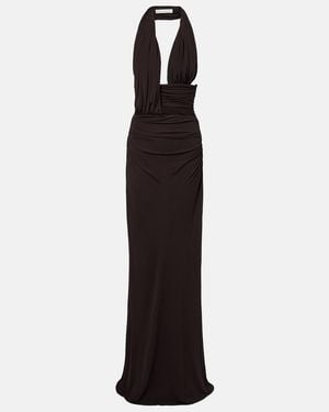 Christopher Esber Cutout Halterneck Jersey Maxi Dress - Black