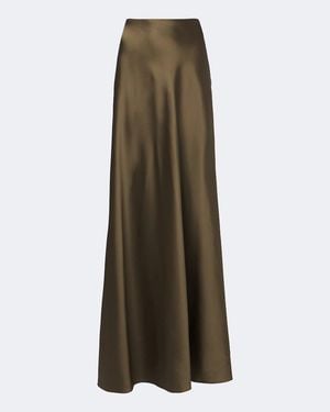 Ralph Lauren Maxirock Masina Aus Satin - Grün