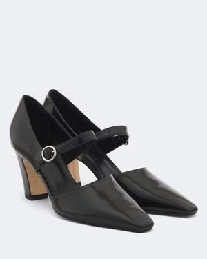 Aeyde Isidora Leather Mary Jane Pumps - Black