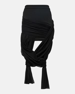 JW Anderson Knot-Detail Wrap Skirt - Black