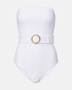 Alexandra Miro Iris Belted Swimsuit - White
