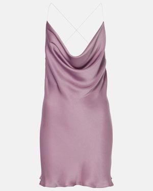 Y. Project Evergreen Invisible Strap Satin Slip Dress - Purple