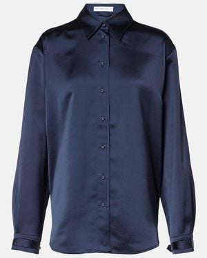Proenza Schouler Label Raven Satin Shirt - Blue