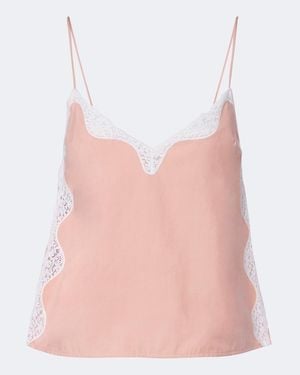 Posse Tabitha Lace-Trimmed Top - Pink