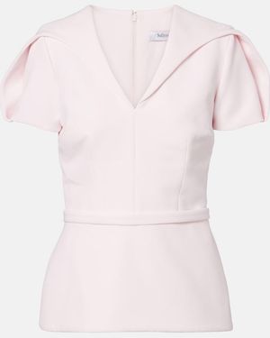 Safiyaa Leighton Crepe Top - Pink