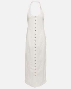 Courreges Multiflex Denim Midi Dress - White