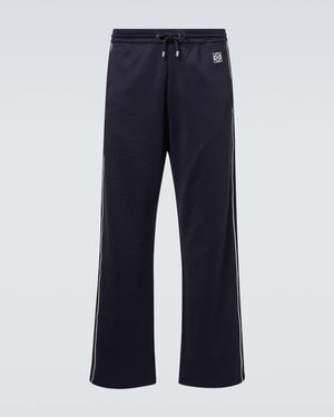 Loewe Anagram Jersey Track Pants - Blue