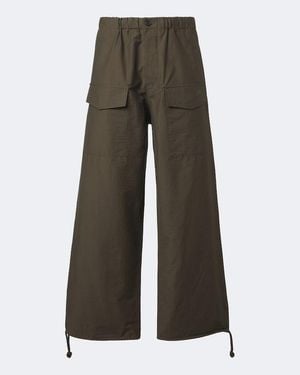 JW Anderson Cotton-Blend Wide-Leg Trousers - Brown