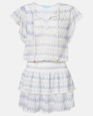 Melissa Odabash Minikleid Remi Aus Haekelstrick - Blau