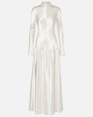 FFORME Mila Satin Maxi Dress - White