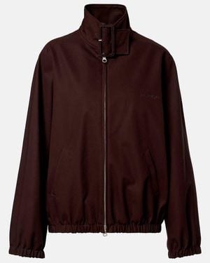 Courreges Cotton Twill Bomber Jacket - Purple