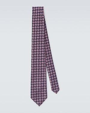 Charvet Silk Jacquard Tie - Purple