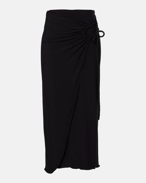 Max Mara Jersey Wrap Skirt - Black