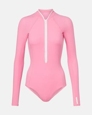 Hunza G Tyra Rashguard Swimsuit - Pink