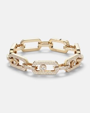 Messika So Move Xl 18Kt Chain Bracelet With Diamonds - Metallic