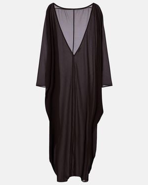 STAUD Nour Chiffon Beach Dress - Black