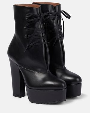 Alaïa Trekk 135 Leather Ankle Boots - Black