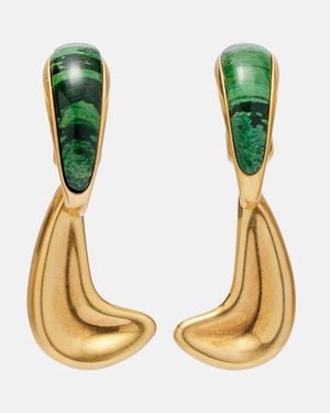 KHAITE Cyclone 18Kt-Plated Drop Earrings - Metallic
