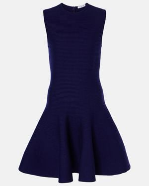 Alaïa Wool-Blend Minidress - Blue