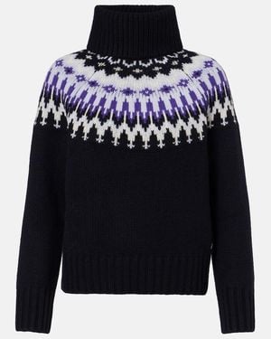 Bogner Pull Ingrid En Jacquard De Cachemire - Bleu