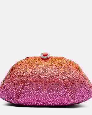 Judith Leiber Clutch Gemma Con Cristalli - Rosa