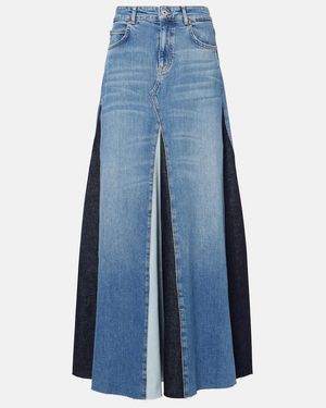 AG Jeans High-Rise-Maxirock Aus Denim - Blau