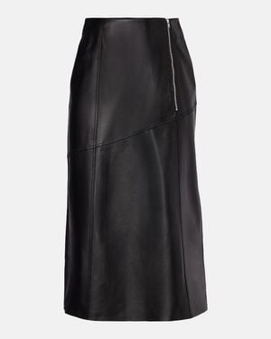 Victoria Beckham Leather Pencil Skirt - Black
