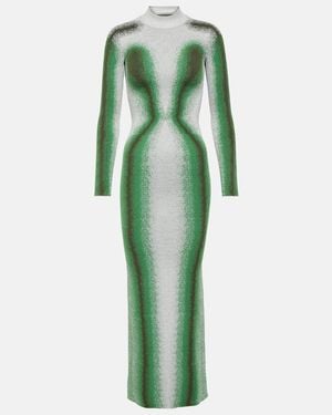 Y. Project Printed Knit Maxi Dress - Green