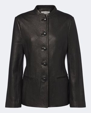 Rohe Lederjacke - Schwarz