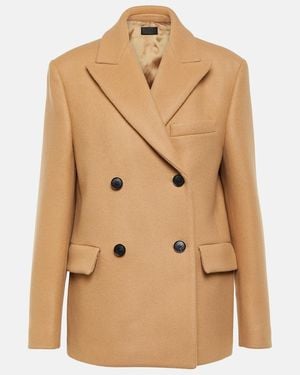 Nili Lotan Vianney Virgin Wool Peacot - Natural