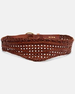 RIXO London X Dragon Diffusion Roxella Leather Belt - Brown