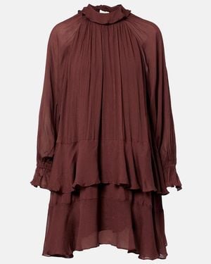 Poupette Dina Ruffled Minidress - Red