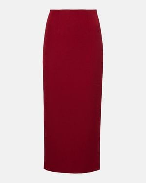 Roland Mouret Crepe Pencil Skirt - Red