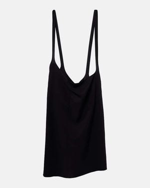 Prada Falda Midi De Crepe - Negro