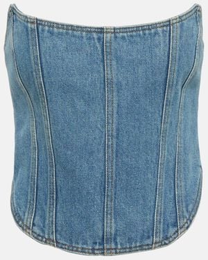 Magda Butrym Denim Bustier - Blue