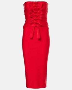 Coperni Midikleid Gala Aus Jersey - Rot