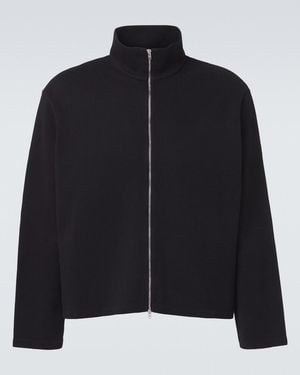 Our Legacy Shrunken Cotton Zip-Up Sweatshirt - Black