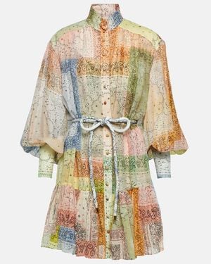 Zimmermann Matchmaker Bandana Patch-print Minidress - Multicolour