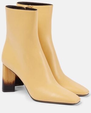 Chloé Georgia Leather Ankle Boots - Natural