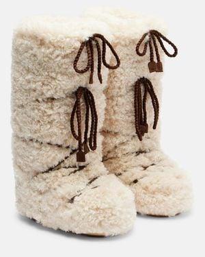 Moon Boot "Icon" Curly Extra Boot - Natural