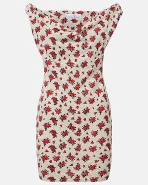 Vivienne Westwood Anna Floral Cotton Jersey Minidress - White