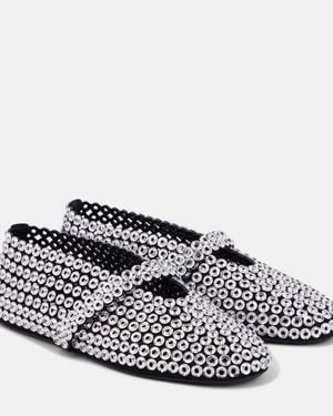 Alaïa Ballerinas Eyelet - Grey