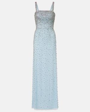 Jenny Packham Cherry Embellished Gown - Blue