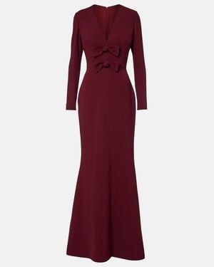 Elie Saab Bow-Detail Cady Gown - Red