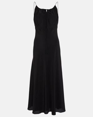 TOTEME Halterneck Silk Maxi Dress - Black