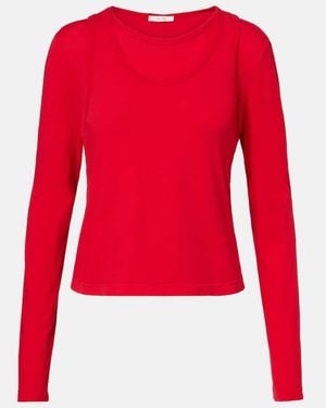 The Row Seruni Cotton Jersey T-Shirt - Red