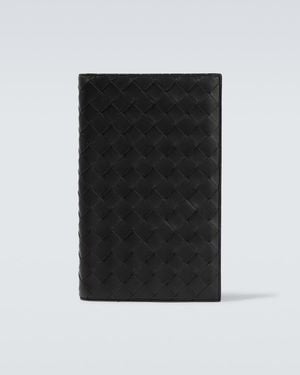 Bottega Veneta Cartera De Piel Intreccio - Negro
