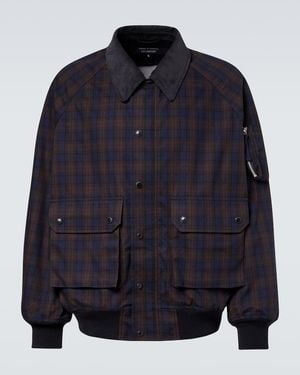 Comme des Garçons Checked Cotton Blouson - Blue