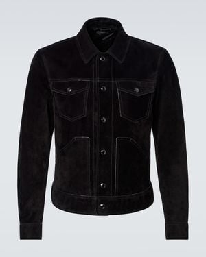 Tom Ford Suede Field Jacket - Black