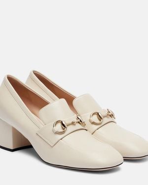 Gucci Loafer Pump With Horsebit, Uk - White
